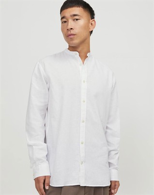 Summer Band Leinenmischung Hemd